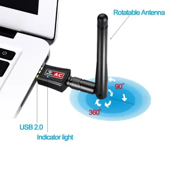 Bezvadu tīkla Karte USB Wifi Adapteri, Wifi Antena, Uztvērējs, Raidītājs, PC/TV Kastē U4LD