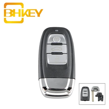 BHKEY 3 Pogas Smart Auto Atslēgu Fob Gadījumā Audi A4l A3 A4 A5 A6 A8 Quattro Q5 Q7 A6 A8 Rezerves Auto Tālvadības Atslēgu Korpusa Vāka