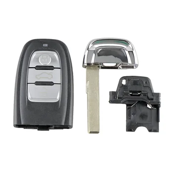 BHKEY 3 Pogas Smart Auto Atslēgu Fob Gadījumā Audi A4l A3 A4 A5 A6 A8 Quattro Q5 Q7 A6 A8 Rezerves Auto Tālvadības Atslēgu Korpusa Vāka