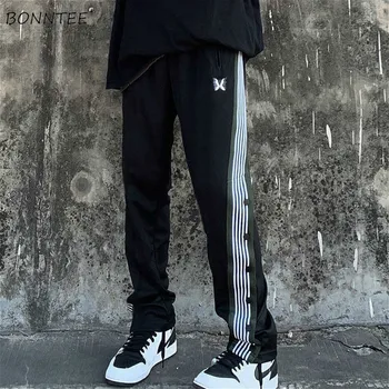 Bikses Sievietēm Harajuku Tauriņš-izšuvumi Šiks Pusē-svītru Dizains Pāri Bikses Treniņu Modes BF Dienas Tīņi Streetwear Jaunas