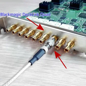 Blackmagic HyperDeck Shuttle Kabeļu Adapterus, DIN 1.0/2.3 Mini BNC BNC Vīriešu HD SDI Digitālās Ierīces, 75ohm