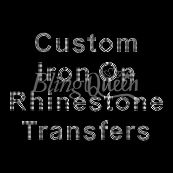 BlingQueen 25CS/DAUDZ Custom Dzelzs Par Rhinestone Pārvedumi 4065
