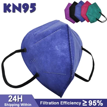 Blue Black KN95 Maska 5 Slāņi FFP2 Maska mascarillas ffp2reutilizable Sejas Maskas Muti Segtu Anti Putekļu Piesārņojuma FFP3 Maska