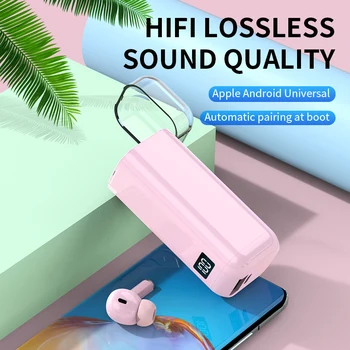 Bluetooth 5.0 Austiņas Mobilo Telefonu Austiņas ultra-liela Jauda Uzlādes Ailē 9D Trokšņa Samazināšanas HIFI Stereo Sporta Ūdensizturīgs