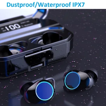 Bluetooth 5.0 Austiņas Taisnība, Bezvadu Austiņas, Ausu IPX7 Ūdensizturīgs Bezvadu Sporta TWS Earbuds Austiņas ar Charing Gadījumā