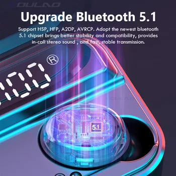 Bluetooth 5.1 Austiņas TWS Bezvadu Austiņu Touch Lukturīti Sporta Ūdensizturīgs Mūzikas 2000mAh Earbuds Ar Mikrofonu Austiņas