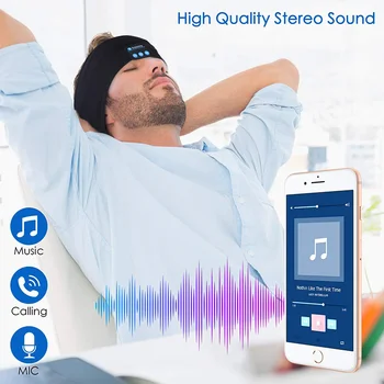 Bluetooth Galvu Miega Austiņas 10m Bezvadu Mūzikas, Sporta Galvassegu Ilgu Laiku Spēlēt &T8