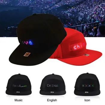 Bluetooth LED Forši Cepuri Programmējams Ritināšanu Ziņu Displeja Valdes Beisbola cepure