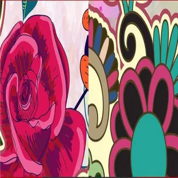 Bohemian Ziedu Mākslas 3D Tapetes Sienām, 3d Dekoratīvie Papīra Fona Krāsošana Sienas Tapetes, Mājas Labiekārtošana