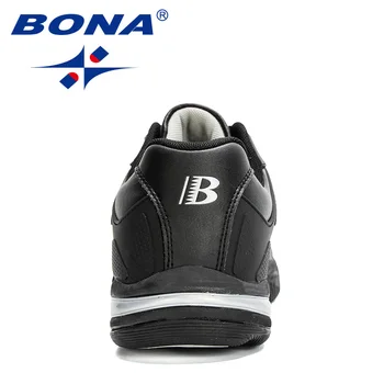 BONA 2020 Jauno Dizaineru Chaussures De Tenisa Kurpes Vīriešu Čības Rīcības Āda Kājām Mansculino Fitnesa Treneris Apavi