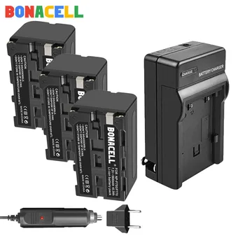 Bonacell 5600mAh NP-F770 NP-F750 NPF770 NPF750 Baterijas + Lādētājs Sony NP-F550 NP-F770 NP-F750 F960 F970 Kameru baterijas 18354