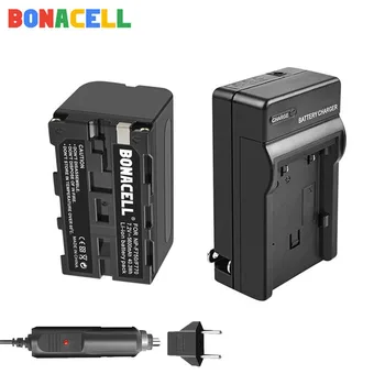 Bonacell 5600mAh NP-F770 NP-F750 NPF770 NPF750 Baterijas + Lādētājs Sony NP-F550 NP-F770 NP-F750 F960 F970 Kameru baterijas