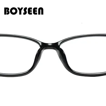 BOYSEEN 2018 Jaunas Mīkstās Asc Vintage Brilles Sievietēm, vīriešiem Brilles Rāmis Laukumā TR90 Brilles Rāmis Optisko Gafas Oculos 11679