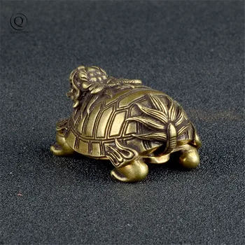 Brass Beast Dzīvnieku Pūķis Bruņurupuču Figūriņas Atslēgu Piekariņi Auto Keychains Vintage Vara Laimīgs Keychain Gudrs Šarmu Atslēgu Turētājs Modes