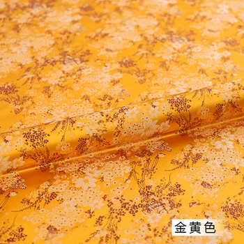 Brokāta satīna auduma platums 114cm skaistu kleitu auduma materiāla, lai padarītu Cheongsam un Kimono