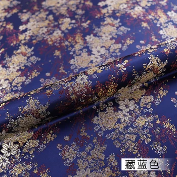 Brokāta satīna auduma platums 114cm skaistu kleitu auduma materiāla, lai padarītu Cheongsam un Kimono