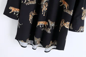 Brīvs Ilgi Sieviešu Krekls Rudens 2019 Jaunu Modes Tīģeris un Leopards Izdrukas ar garām Piedurknēm Mūsdienu Meitenes Ikdienas Dzīvnieku Krekli