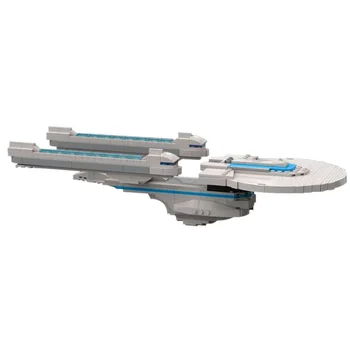 BuildMoc Tehnika Kosmosa kuģis Star Enterprise NCC-1701 Celtniecības Bloki Tehnika Telpu Dirižablis KM-28267 Ķieģeļi Rotaļlieta Bērniem, Dāvanu