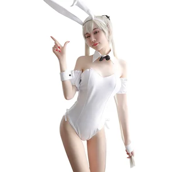 Bunny Girl Truša Kostīms, Seksīgā Zaķa Kostīms, Korsete Romper Bodysuit Halloween Cosplay Masku Sexy Halovīni Kostīmi 41896