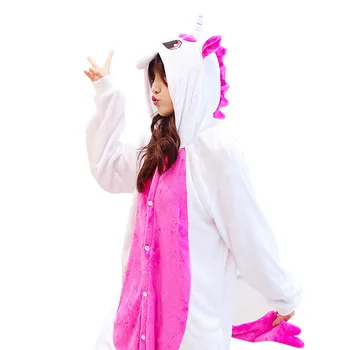Bērni, Bērni, Dzīvnieku Kostīms Cosplay Rozā Vienradzis Halloween Anime Kapuci Onesie Kostīmi Jumpsuit par Zēnu, Meiteni, Unicornio Pidžamas