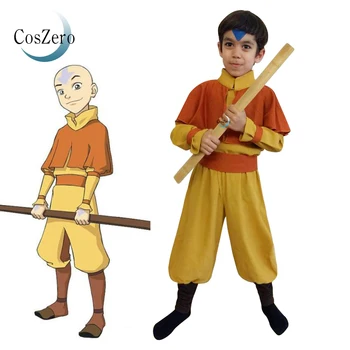 Bērniem Anime Iemiesojums Pēdējā Airbender Avatar Katara Korra Aang Cosplay Kostīmu Purima Tērpi Halloween Karnevāla Tērps