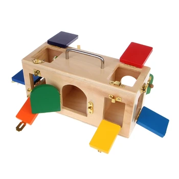 Bērniem Patīk Interesanti Montessori Krāsains Lock Kaste Bērniem Bērnu Pirmsskolas Izglītības Mācību Rotaļlietas