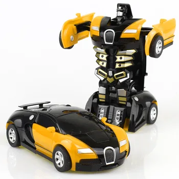 Bērns ir Viens-Galvenais Pārveidots Rotaļlietas Dimanta Bugatti Inerces Ietekmi PK Auto Robots Auto Rotaļlietas