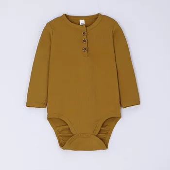 Bērnu Bodysuit Kokvilnas Jaundzimušais Baby Boy Apģērbs Unisex Pilnu Piedurknēm Cieto Pavasarī Baby Girl Apģērbu Roupas De Bebe O-Veida Kakla Rudens