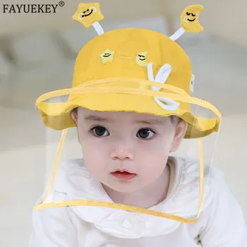 Bērnu cepure vasaras plānas anti-pilienu TPU aizsardzības masku sejas klp galvas vāka bērniem zvejnieka cepure, saules ēnā 36089