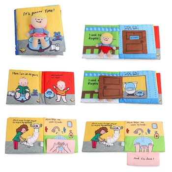 Bērnu Mīksta Auduma, Grāmatu un Zīdaiņu Agrīnās Kognitīvās Attīstības Izglītības Vannas Klusā Grāmata Interaktīvās Grāmatas Bērniem Pirmā Grāmata