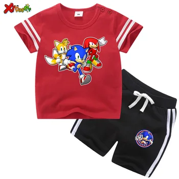 Bērnu Zēnu Apģērbu Komplekti 2020. Gada Vasaras Bērnu Drēbes, Bērnu T-krekls ar Īsām Piedurknēm+Bikses noteikti Divi Gabali Set baby toddler Komplekti, sporta