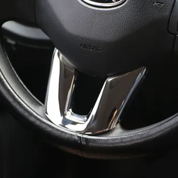Carmilla ABS Chrome Stūre Dekoratīvā Apdare Uzlīme Automašīnas Stūres Rata Vizuļi Par Kia Sportage R 2012 2013