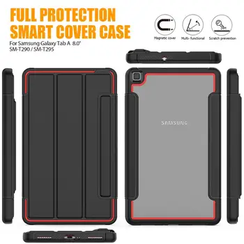 Case For Samsung Galaxy Tab 8.0 2019 SM T290 T295 T297 Gadījumā Šoks Pierādījums Pilna Ķermeņa Flip Bērniem, Bērnu Tablete Gadījumā Smart Cover