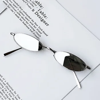 Cat Eye Metāla Dāmas Brilles Retro Modes Vīriešu Saulesbrilles Zīmols Mini Rāmis 2020. Gadam Oculos De Sol Unisex 33548