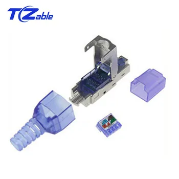 CAT7 Pieslēgvieta Ethernet RJ45 Augstas Kvalitātes Aizsargātas Kristāla Galvu Atkārtoti Kristāla Galvu Ethernet Kabeļa Adapteris 10 Gigabit Ethernet