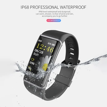 CB03 IP68 Ūdensnecaurlaidīga sirdsdarbība, Asins Spiediena Monitoringa Sporta Smart Aproce Punktu Touch Smart Aproce