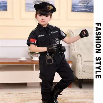 Ceļu Policijas Cop Cosplay Kostīmi Toddler Zēni Halloween Karnevāla Masku Militāro Unform Dzimšanas dienas Dāvana