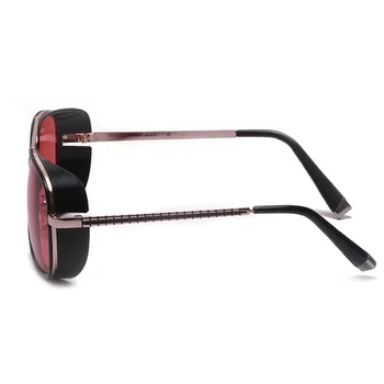 Cilvēks Saulesbrilles Vīriešiem Steampunk Saules Brilles Laka Marku Retro Dizaina Brilles