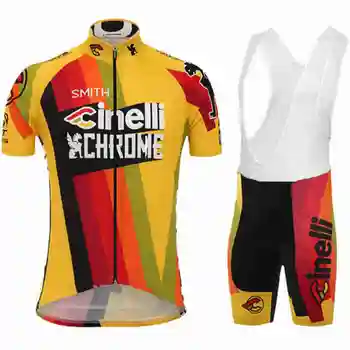 Cinellin riteņbraukšana jersey uzvalks vasaras īsām piedurknēm, bikses, kombinezoni ar krūšdaļu ropa ciclismo komanda velosipēds izjādes apģērbu roadbike velo apģērbi 23609