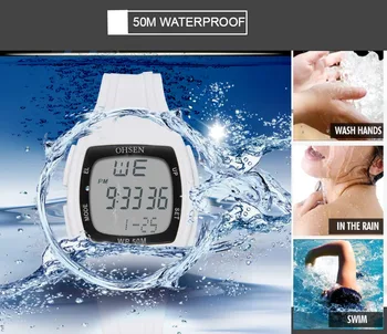 Ciparu Led Sieviešu Sporta pulksteņi Modes Balts ūdensizturīgs silikona Dāma Skatīties Vīriešu unisex elektroniskā pulkstenis relogio feminino