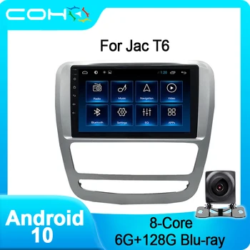 COHO Par Jac T6 Auto Multimediju Atskaņotājs, Stereo Radio Android 10.0 Octa Core 6+128G