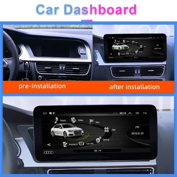 COIKA Android 10 Sistēmas Auto Ekrāna Player Audi A4 B8 A5 2009-2017 GPS Navi Multivides Stereo 2+32G RAM, ir WIFI Google BT IPS
