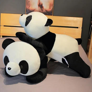 Cute Baby Liels Milzu Panda Sedz Plīša Pildījumu Dzīvnieku Rotaļlietas, Multfilmas Kawaii Lelles Draudzeni, Mīļāko Spilvenu Dāvanas