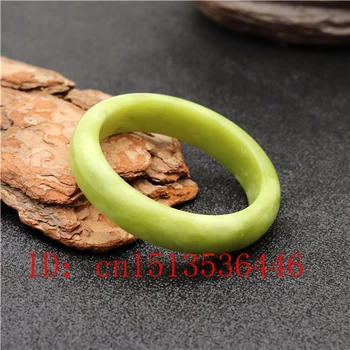 Dabas Zaļā Ķīnas Nefrīta Aproce Rokassprādze Juvelierizstrādājumu Modes Aksesuāri Sieviete Laimīgs Amuletu 54-64mm