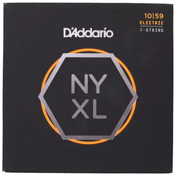 D'Addario NYXL Extended Range 7-Stīgu 8-Stīgu Niķeļa Brūces Elektrisko Ģitāru Stīgas Uzstādīt NYXL1059 NYXL1164 NYXL0980 NYXL1074