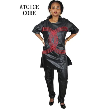 Dashiki kleita āfrikas kleitas sieviete mīksta materiāla embridery dizaina tops ar biksēm