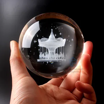 Daudzu Veidu 60mm Stikla Bumbu 3D Lāzera Iegravēts Kristāla Bumbu Feng Shui Pasaulē Home Decoration Accessories Miniatūras Dāvanas