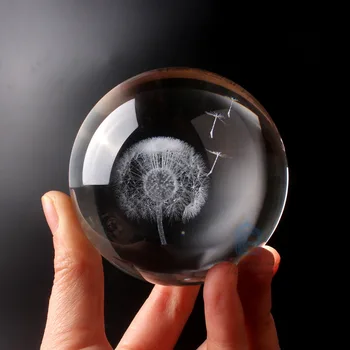 Daudzu Veidu 60mm Stikla Bumbu 3D Lāzera Iegravēts Kristāla Bumbu Feng Shui Pasaulē Home Decoration Accessories Miniatūras Dāvanas