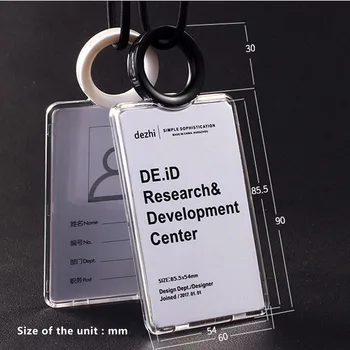DEZHI Multi-function ID Kartes Turētājs ar Slim Melna Siksniņa, lai Sportists,Double-sided Pārredzamu Žetona Īpašnieku Ar Kausa Gredzens