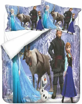 Disney 3D Digitālā Druka Gultasveļa Slīpēšana Sega Bedcovers Spilvens Gadījumā Iestatiet Saldēti Princese Elza Gultas piederumi Soma Gultas Komplekts Dāvana